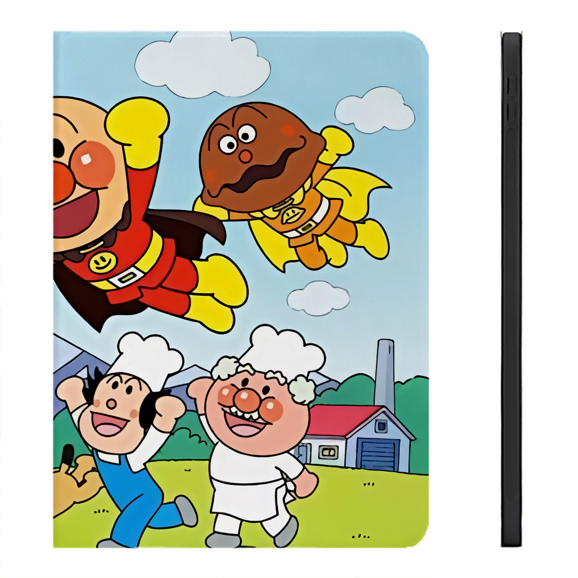 （画像用） アンパンマン Anpanman IPadケース ペンホルダー付き ブックスタイルデザイン